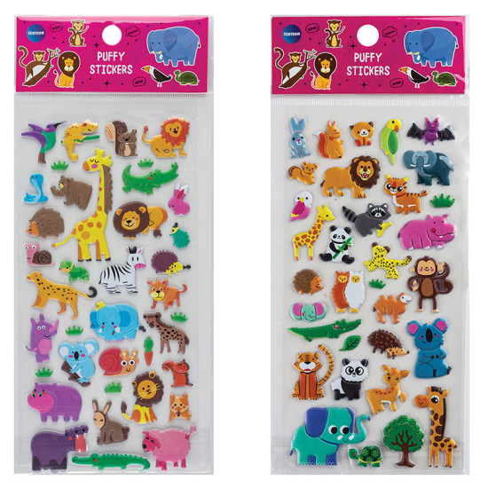 PUFFY DECORATION STICKERS “ZOO”